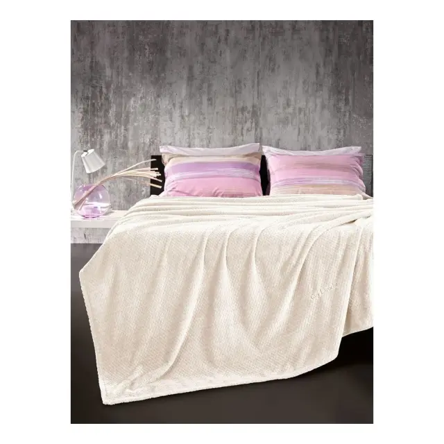 Σετ Κουβέρτα Υπέρδιπλη 2 Τεμαχίων Guy Laroche Rombus Ecru 220x240