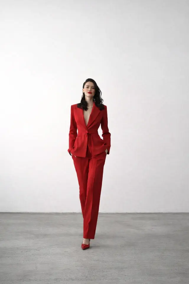 Κομψό Σακάκι με Ζώνη στη Μέση EVE BLAZER - XS