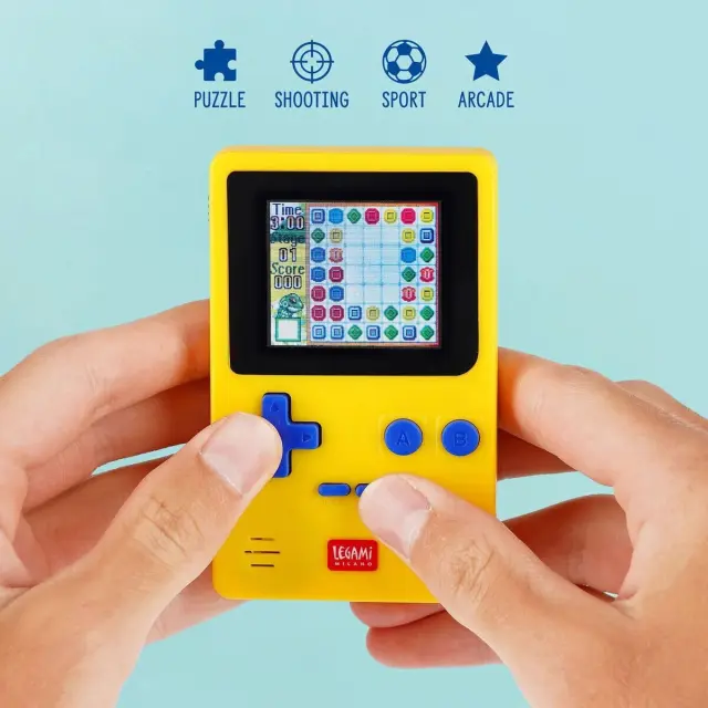 Legami Milano Ηλεκτρονική Παιδική Κονσόλα Χειρός Super Arcade Station Κίτρινη 2