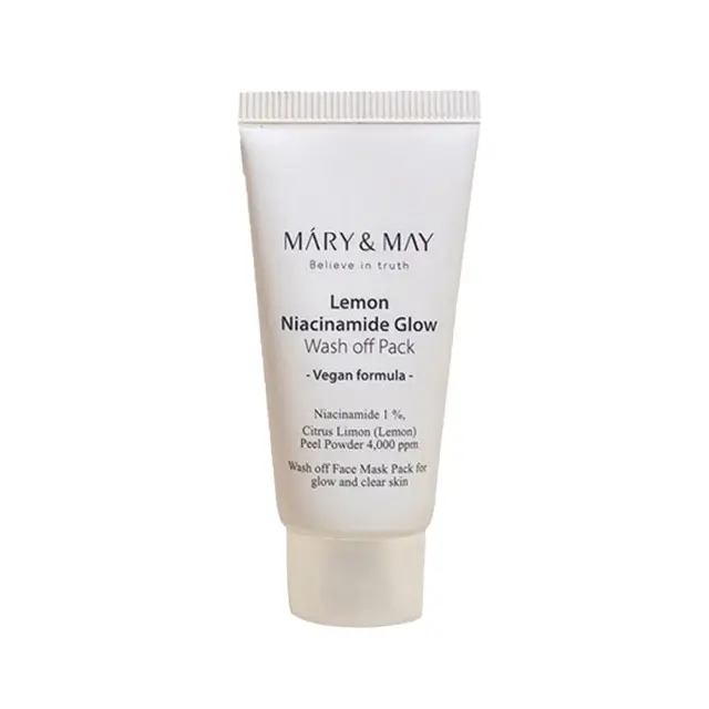 Mary&May Lemon Niacinamide Glow Wash Off Pack, Μάσκα Προσώπου για Λάμψη με Νιασιναμίδη 30g