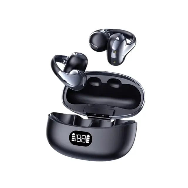 Ασύρματα ακουστικά Bluetooth Open-Ear με θήκη φόρτισης - KMS-E07 - 260076 - Orange