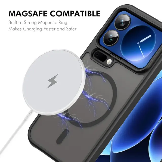2in1 Hybrid MagSafe Θήκη και Tempered Glass για Xiaomi 17 Pro Max-Black OEM 2