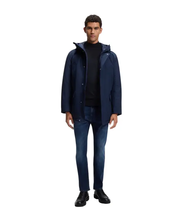 Hugo Boss - Ανδρικό Πλεκτό Πουλόβερ Avac_M1 50578016-404 Σκούρο Μπλε 2