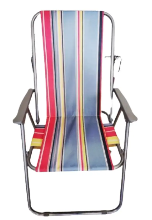 Keskor Καρέκλα Παραλίας με Μεταλλικό Σκελετό Multicolour 51x47x76εκ.