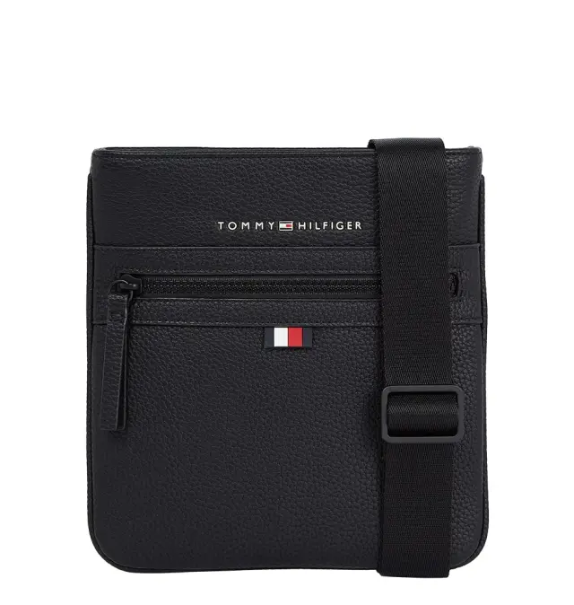 Τσάντα TOMMY HILFIGER 9505 Essential Mini Flat Crossover Μαύρο