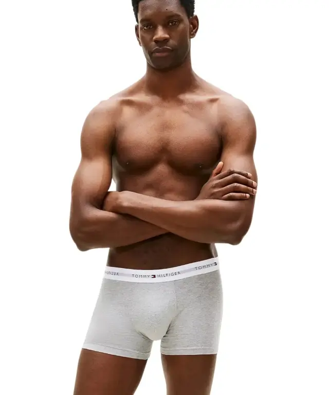Tommy Hilfiger - Ανδρικά Μποξεράκια 3Pack Signature Waistband UM0UM03752-0WL Μαύρο/Γκρι/Λευκό 3
