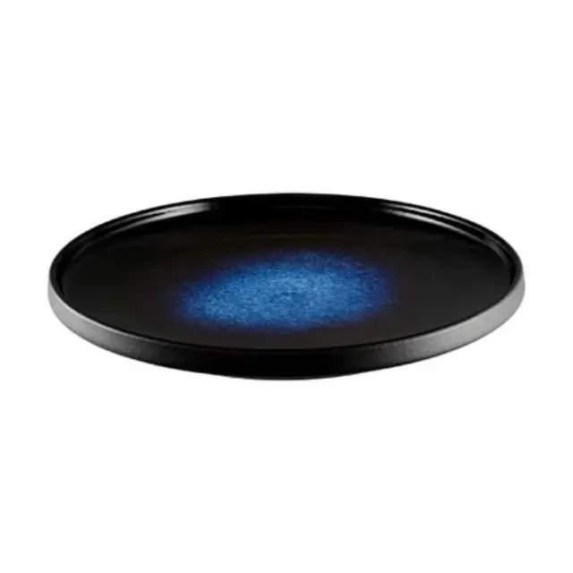 Maxwell & Williams Πιάτο Φρούτου/ Γλυκού 21cm με Ψηλό Χείλος Μπλε Midnight Caviar Πορσελάνης