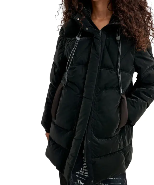 Desigual - Γυναικείο Μακρύ Φουσκωτό Μπουφάν Priscilla 26WWEW54-2000 Μαύρο 2