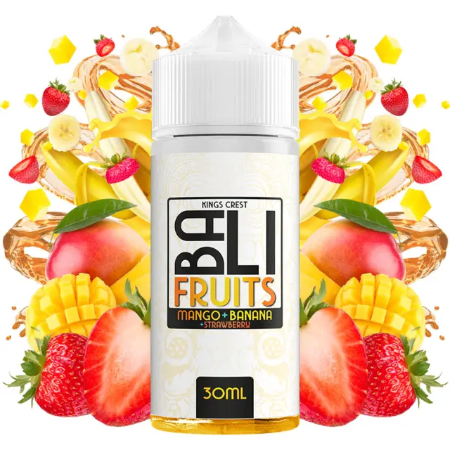 Bali Fruits Mango Banana Strawberry 30ml (120ml) - Kings Crest Flavorshots