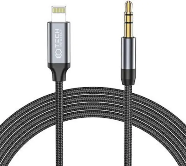 Tech-Protect® Ultraboost Braided Καλώδιο Lightning σε AUX 3.5mm 1m- Black