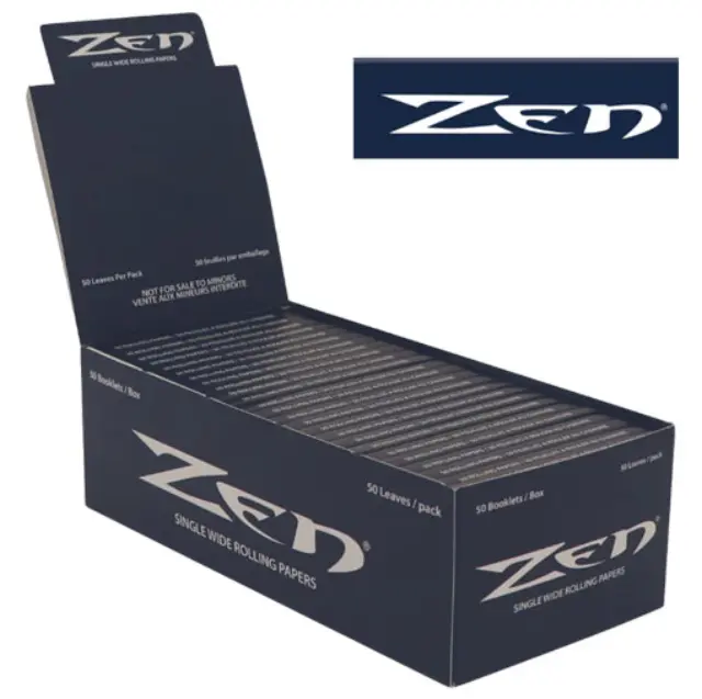 Zen Χαρτάκια Blue - Organic Hemp 50φ. - Single Wide 50τεμ.