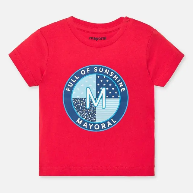 Baby 6 μηνών έως 4 ετών Μπλούζα κοντομάνικη "M" ιβίσκος. - 12M