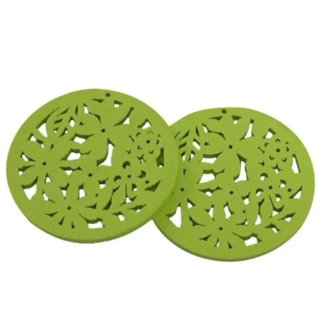 Ξύλινο Διακοσμητικό 50mm Rings Pea - 4τεμ