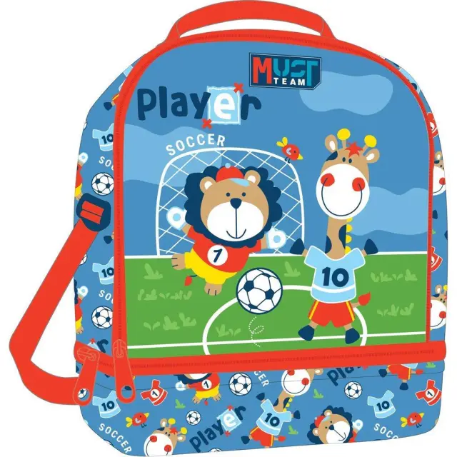 Must Τσαντάκι Φαγητού Ισοθερμικό Soccer Player Animals 2 Θήκες 000586822