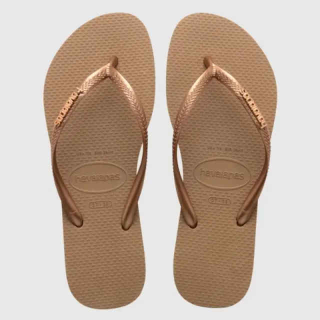 Σαγιονάρα Havaianas Slim Logo Metallic 4119875-3581 Χρυσό - 35-36