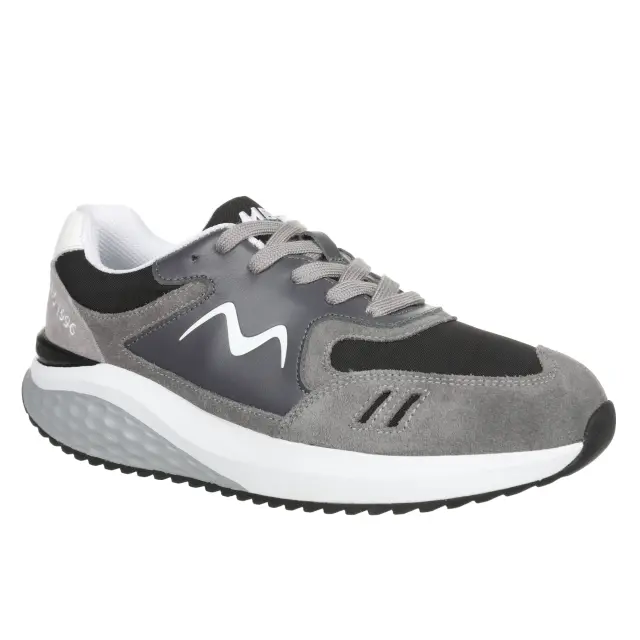 MBT Sneakers Ανδρικό δέρμα/δέρμα Nubuck Μαύρο MBT/702884 BLACK/GREY - 42 2