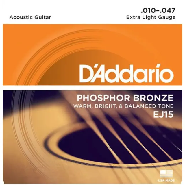 D'Addario EJ15 Phosphor Bronze Χορδές Ακουστικής Κιθάρας 10 - 47