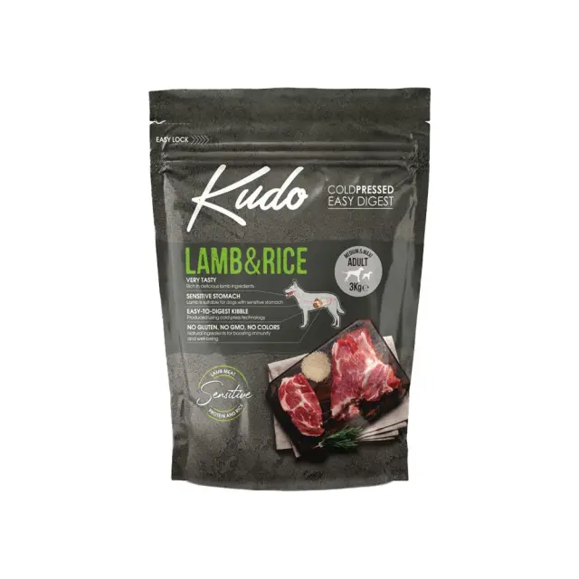Kudo Lamb & Rice Medium & Maxi Adult Ξηρά Τροφή Σκύλου με Αρνί & Ρύζι 3kg