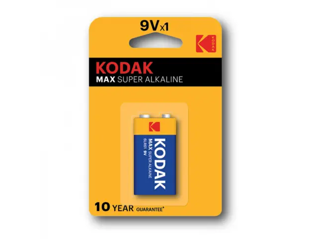 Αλκαλικές μπαταρίες Kodak MAX SUPER - 6LR61 - 9V - 1 τεμάχιο1001565 2