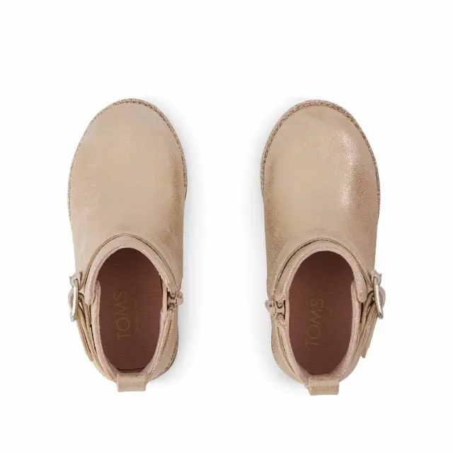 Βρεφικά Μποτάκια για Κορίτσια Toms Seashell Metallic Mia Toddler Boots ΜΠΕΖ 3