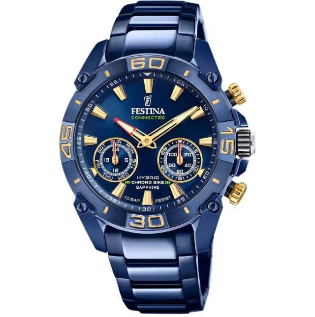 Festina Hybrid Chrono Bike Special Edition Men's Watch Blue Stainless Steel Bracelet F20547/2