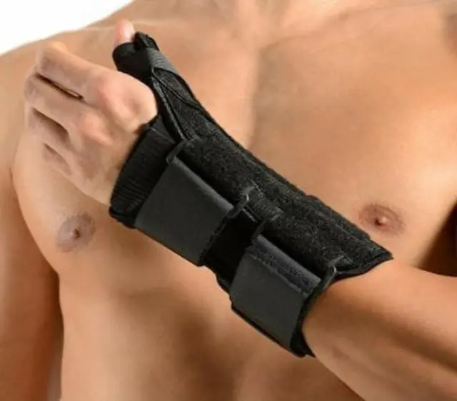 ANATOMIC LINE 5506 Νάρθηκας Καρπού Αριστερής Πλευράς με Αντίχειρα σε Μαύρο Χρώμα - L