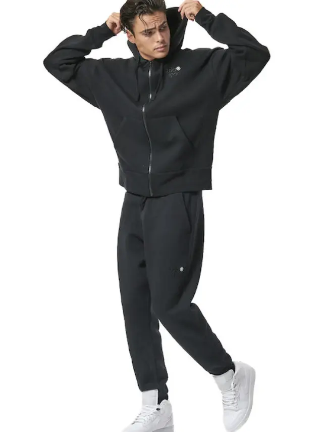 Body Action Παντελόνι Φόρμας με Λάστιχο Μαύρο 023436-BLACK - XL 2