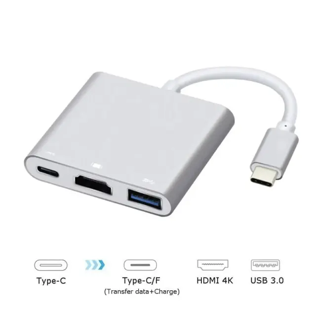Andowl Type C σε HDMI Αντάπτορας με πολλές Θύρες Q-308 - Type C to HDMI 075503 2