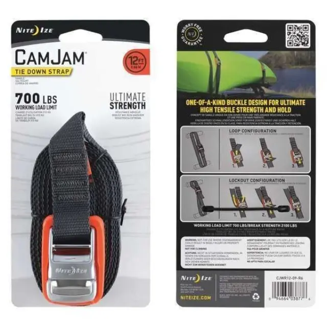 Ιμάντας Δεσίματος NITE IZE CAMJAM TIE DOWN STRAP Μαύρο 5.4m