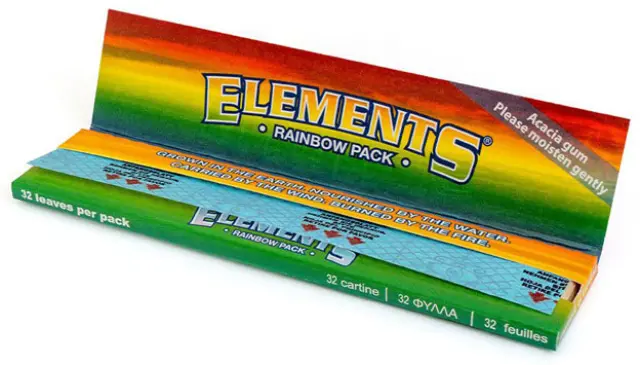 Elements Χαρτάκια - King Size Slim Raindow 32φ. - 50τεμ. 3
