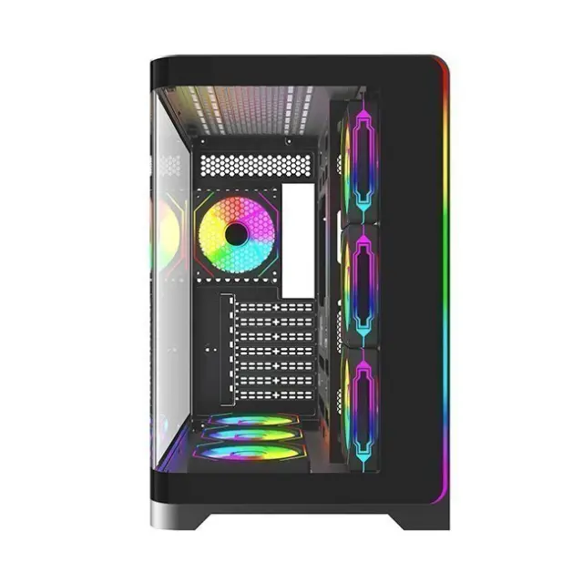 Rampage PC Case LYRON Midi Tower ARGB Black (LYRON-BLACK) 3