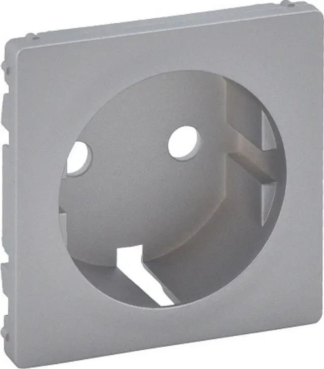 Cover plate Valena Life - 2P+E socket - German standard - aluminium