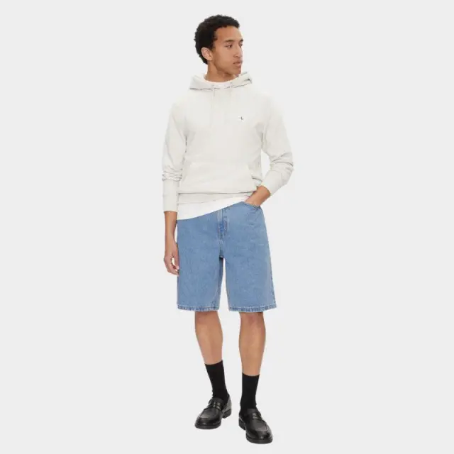 Calvin Klein - Woven Label Hoodie Φούτερ J30J327113-CJH Μπεζ - L 2