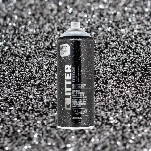 Montana Glitter Spray 400ml Glitter Silver