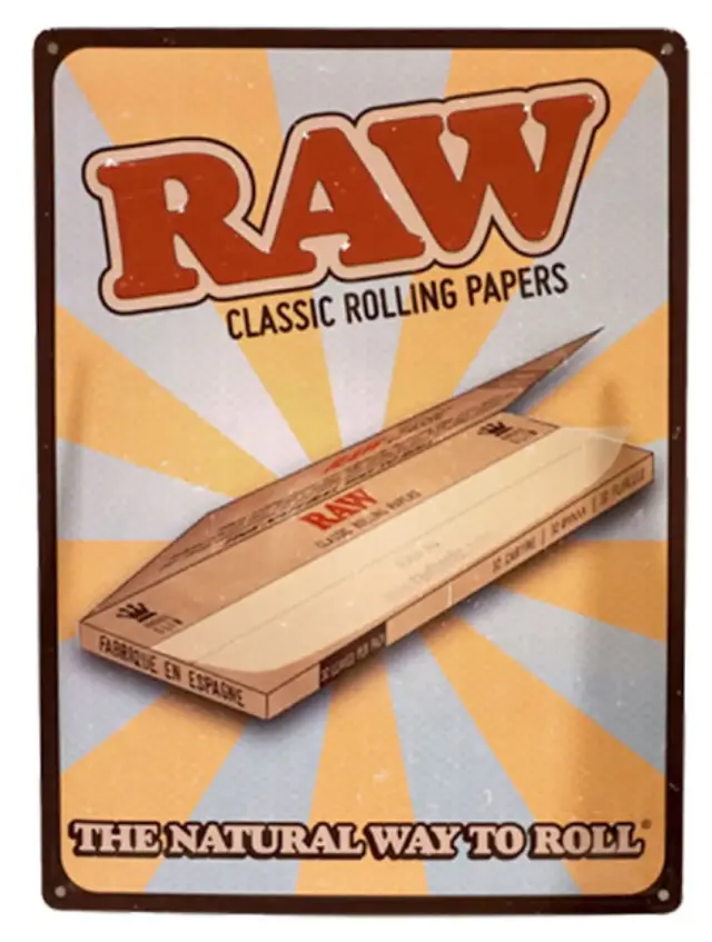 Raw Μεταλλική Πινακίδα Retro Tin Sign Διακοσμητικό για Τοίχο (42x31cm)