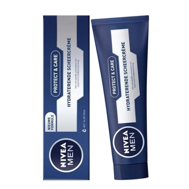 Nivea Men Protect & Care Shaving Cream Ανδρική Κρέμα Ξυρίσματος με Aloe Vera, 100ml