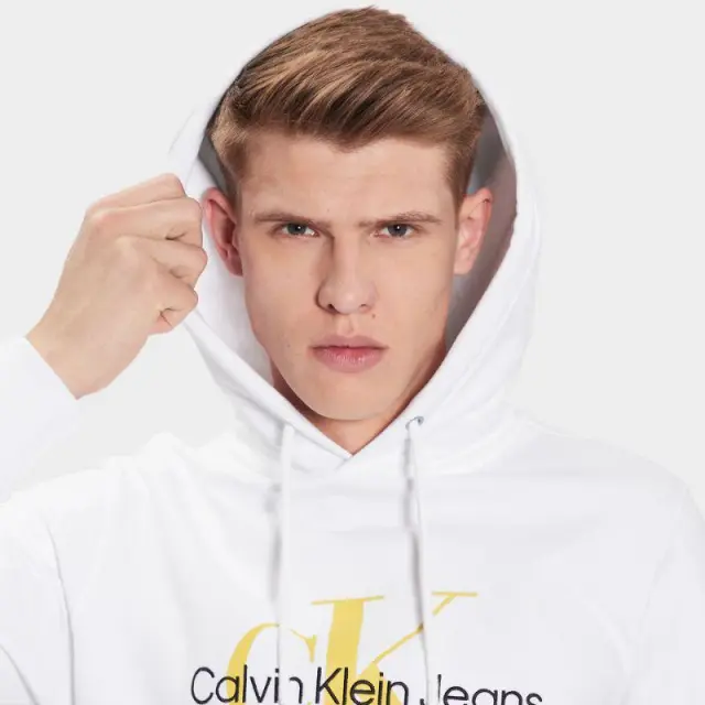 Calvin Klein - Ανδρικό Seasonal Monogram Φούτερ J30J320805-YAF Λευκό - 2XL 2