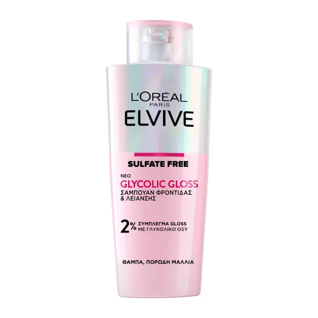 L'Oreal Σαμπουάν Elvive Glycolic Gloss Sulfate Free Shampoo For Dull Hair 200ml