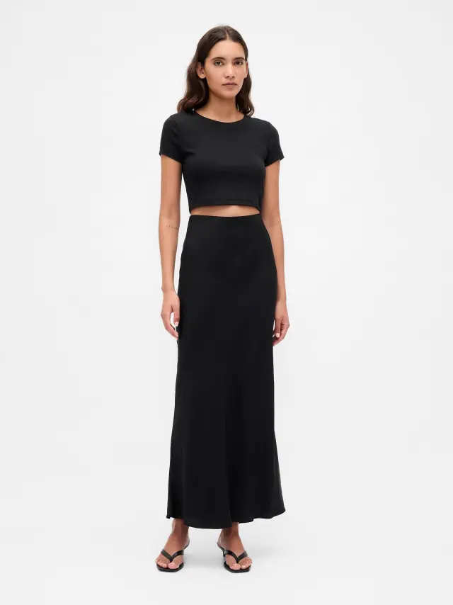Maxi Slip Φούστα True black