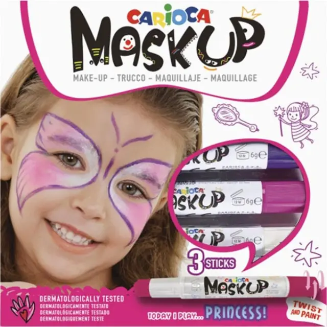Carioca Σετ 3 Χρωματα Προσώπου Carioca Mask Up - Princess