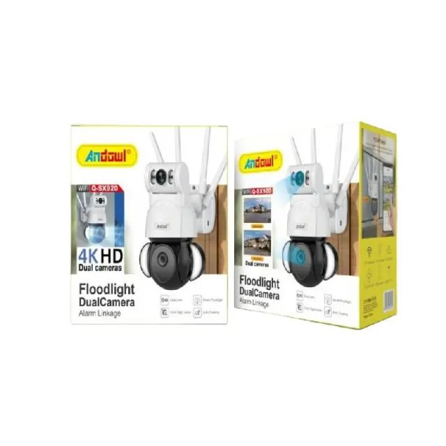 Andowl IP Κάμερα Παρακολούθησης Wi-Fi 4K Αδιάβροχη με Αμφίδρομη Επικοινωνία Q-SX920 - Foodlight Dual Camera 075469 3