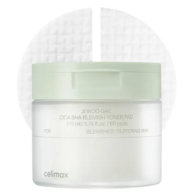 Celimax Ji Woo Gae Cica BHA Blemish Toner Pads Προσώπου για Ατέλειες & Ακμή 60τμχ 2