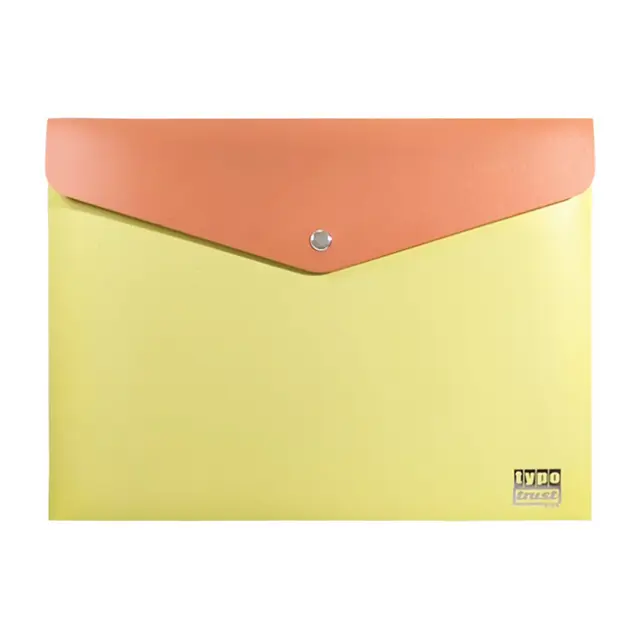 Typotrust Φάκελος Κουμπί Double A4 Κίτρινο/Πορτοκαλί (FP25604-05)