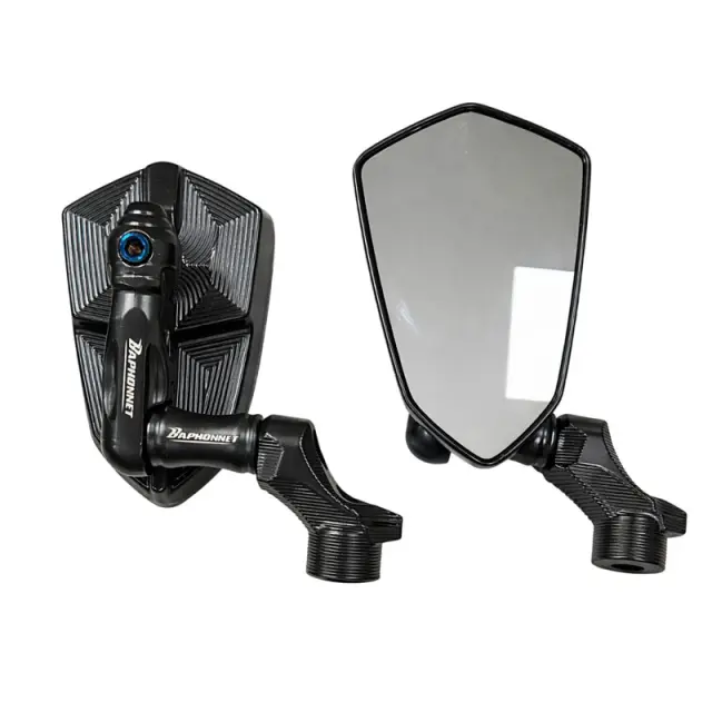 Καθρέφτες Μηχανής Universal CNC Αλουμινίου - Universal CNC Aluminum Motorcycle Mirrors Set 0333004 2