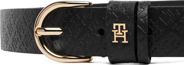 Tommy Hilfiger Γυναικεία Στενή Ζώνη Ess Effortless 2.5 Go Mono Μαύρο 90cm 3