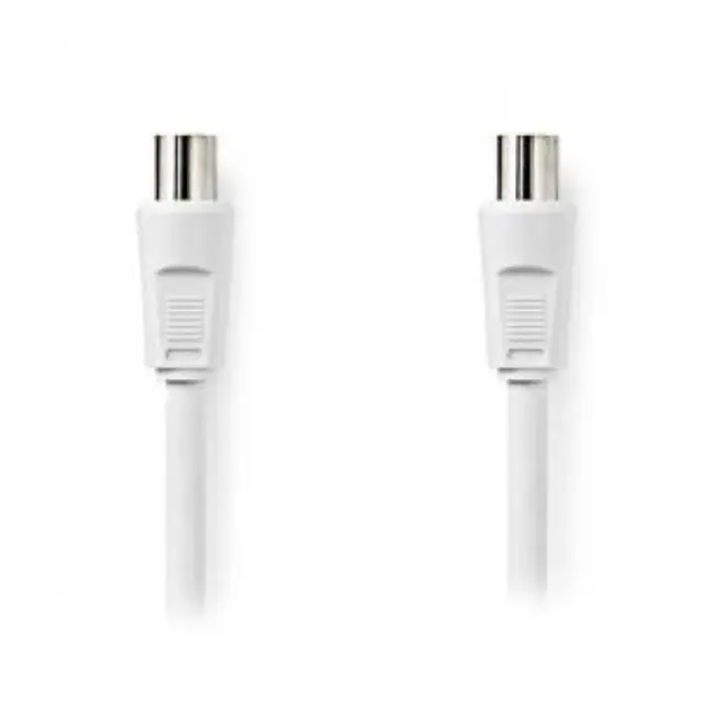 NEDIS CSGP40200WT100 Coax Cable IEC (Coax) Male IEC (Coax) Male Nickel Plated 90 3