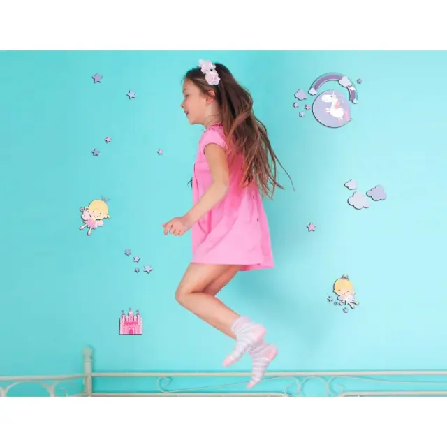 Αυτοκόλλητα 3 επιπέδων Μ Happy Fairies 14503