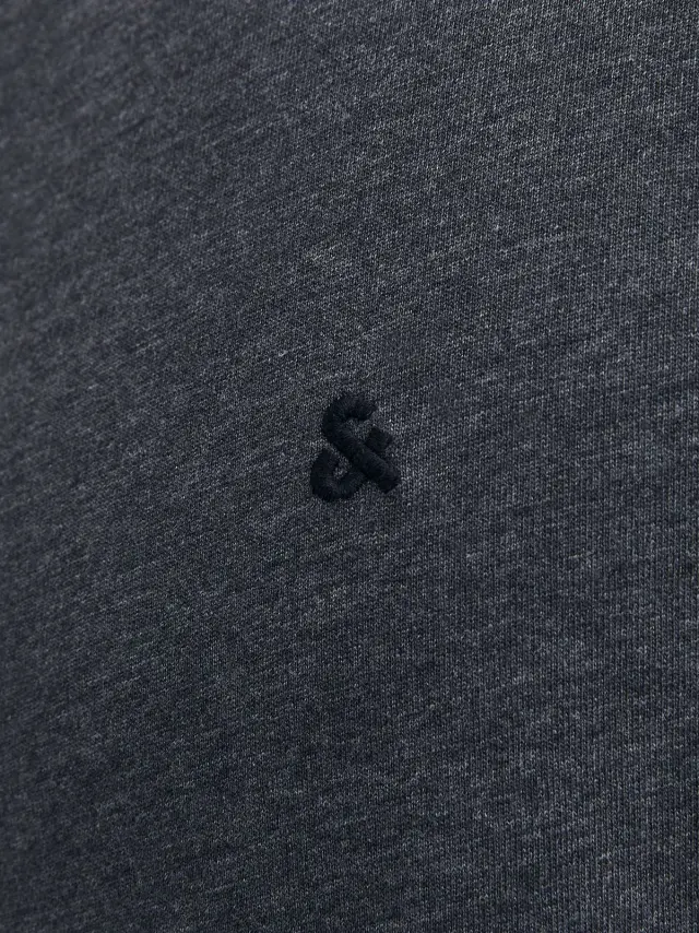 JJEPAULOS TEE SS CREW NECK NOOS Dark Grey Melange 2