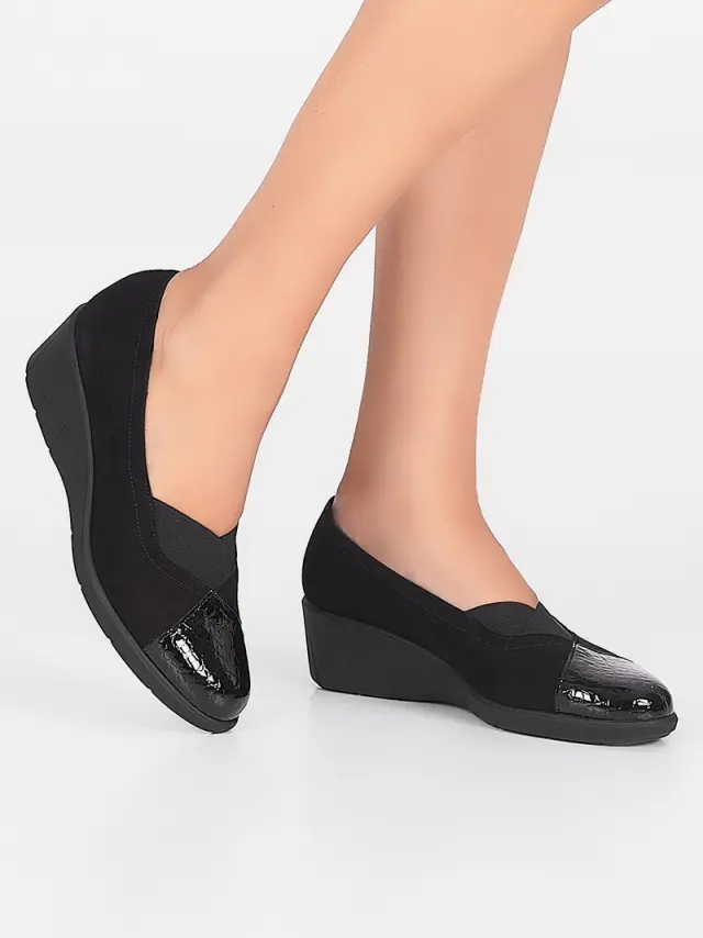 Soffice Sogno Μπαλαρίνες Γυναικείο δέρμα Nubuck/δέρμα λουστρίνι Μαύρο ASS/20534 NERO 2