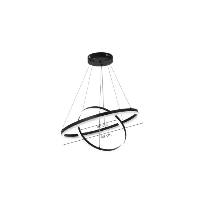 Inlight Κρεμαστό φωτιστικό LED 58W 3CCT (by switch on base) D:60cm (6095-B-Golden) 2
